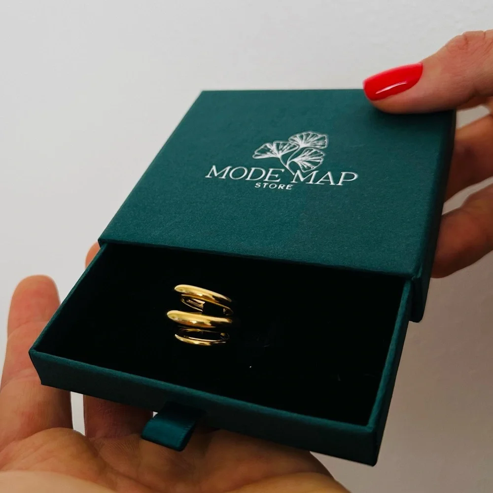 New Ear Cuff Earrings Non Piercing Trendy  Gold Ear Clip statement - Picture 6 of 7